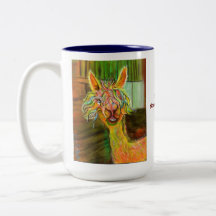 Hilda Alpaca met mok van verhalen