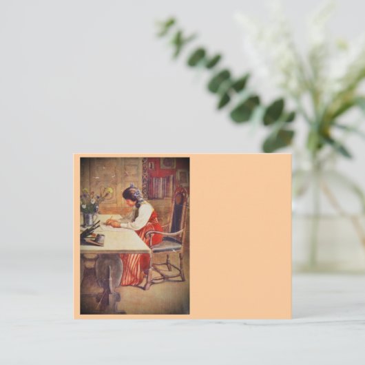 Hilda bij de Art Table Briefkaart (Staand voorkant)