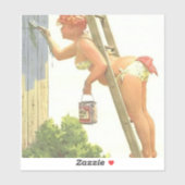 HILDA CURVY BIKINI OP LADDER GROTE DECAL STICKER (Vel)