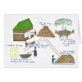 Hilda's familie maakt bricks om hun huis te bouwen