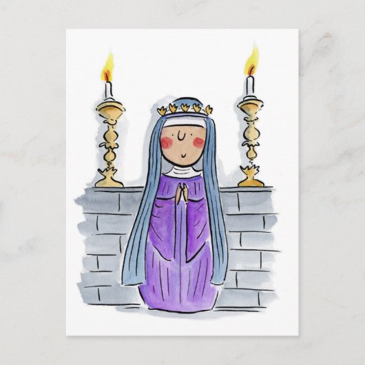 Hildegard of Bingen Briefkaart (Voorkant)