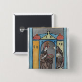 Hildegard of Bingen Vierkante Button 5,1 Cm (Voorkant /achterkant)