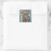 Hildegard of Bingen Vierkante Sticker (Tas)