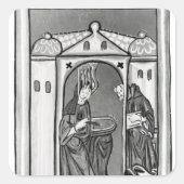 Hildegard of Bingen Vierkante Sticker (Voorkant)