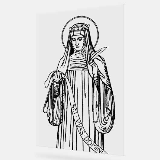 Hildegard van Bingen Kerkleraar Acryl Bord (Hoek)