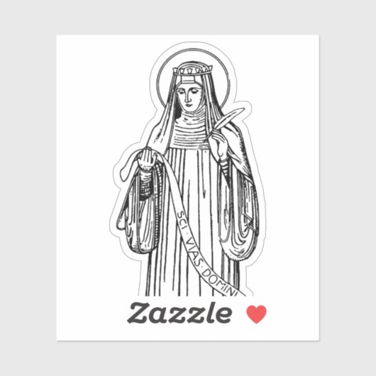 Hildegarde van Bingen Middeleeuwse Mystica Sticker (Vel)