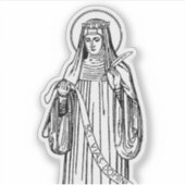 Hildegarde van Bingen Middeleeuwse Mystica Sticker (Voorkant)