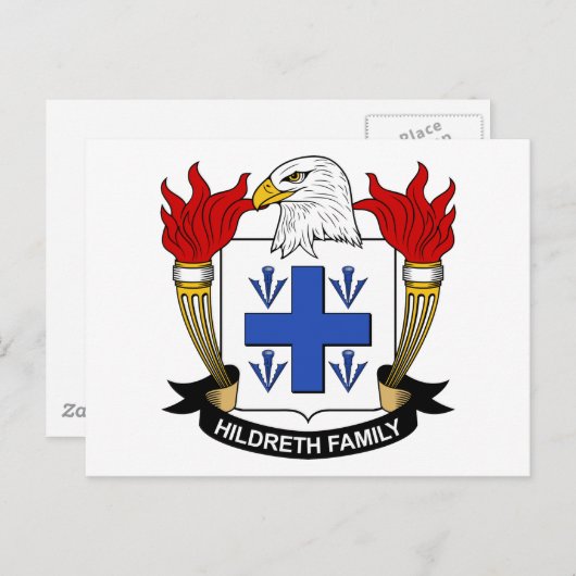 Hildreth Family Crest Briefkaart (Voorkant / Achterkant)