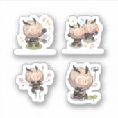 Hilichurl Genshin Impact 4 stuks stickerblad Sticker (Voorkant)