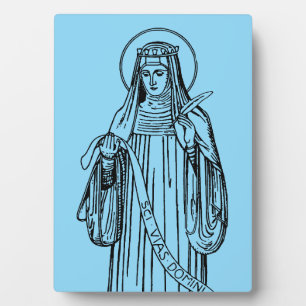 Hilige Hildegard van Bingen Middeleeuwse Mystica Fotoplaat