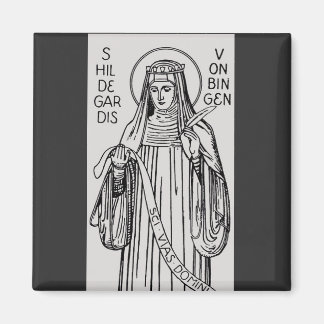Hilige Hildegard van Bingen Middeleeuwse Mystica Magneet