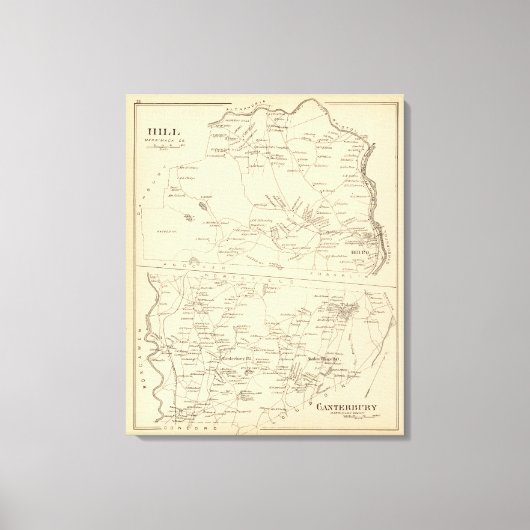 Hill, Canterbury Canvas Afdruk (Voorkant)