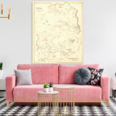Hill, Canterbury Canvas Afdruk (Insitu (Woonkamer))