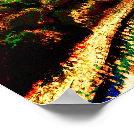 Hill Castle Colorful Pastel Fantasy Poster (Hoek)