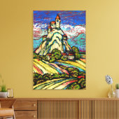 Hill Castle Fantasy Canvas Print (Insitu (Woonkamer))
