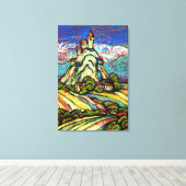 Hill Castle Fantasy Canvas Print (Insitu (Houten vloer))