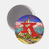 Hill Castle Fantasy Monogram Magneet (Voorkant / Achterkant)