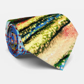 Hill Castle Fantasy Pastel Art Stropdas (Opgerold)