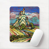 Hill Castle Fantasy Pastel Painting Muismat (Met muis)