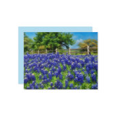 Hill Country Texas Bluebonnet Note Card Set Notitiekaartje (Voorkant / Achterkant in situ)