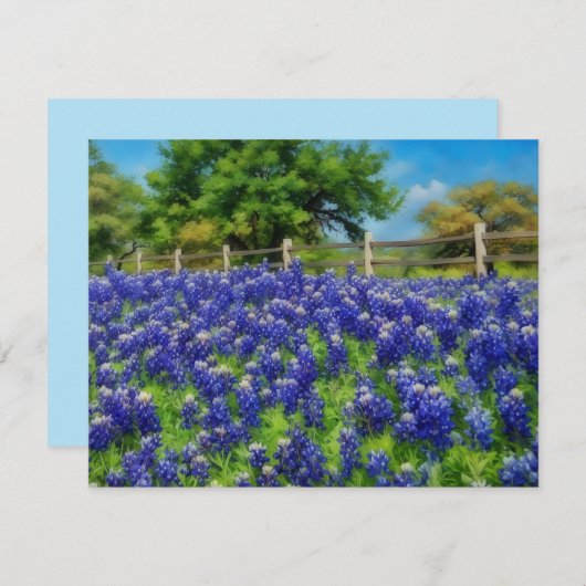 Hill Country Texas Bluebonnet Note Card Set Notitiekaartje (Voorkant / Achterkant)