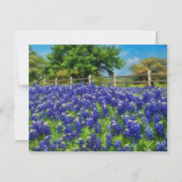 Hill Country Texas Bluebonnet Notitiekaartenset Notitiekaartje