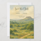 Hill Country Texas Unique Save the Date Kaart (Voorkant)