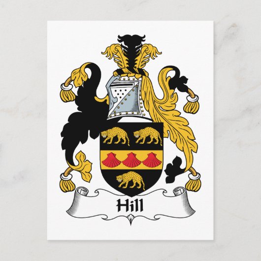 Hill Family Crest Briefkaart (Voorkant)