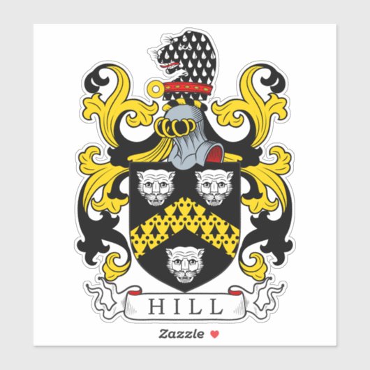Hill Family Crest Sticker (Vel)