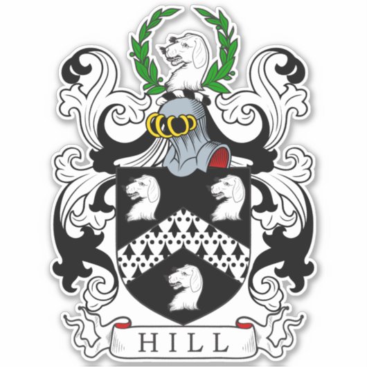 Hill Family Crest Sticker (Voorkant)