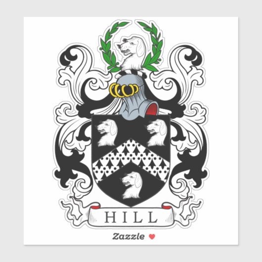 Hill Family Crest Sticker (Vel)