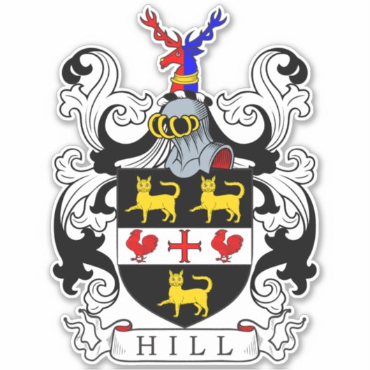 Hill Family Crest Sticker (Voorkant)