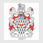Hill Family Crest Sticker (Vel)