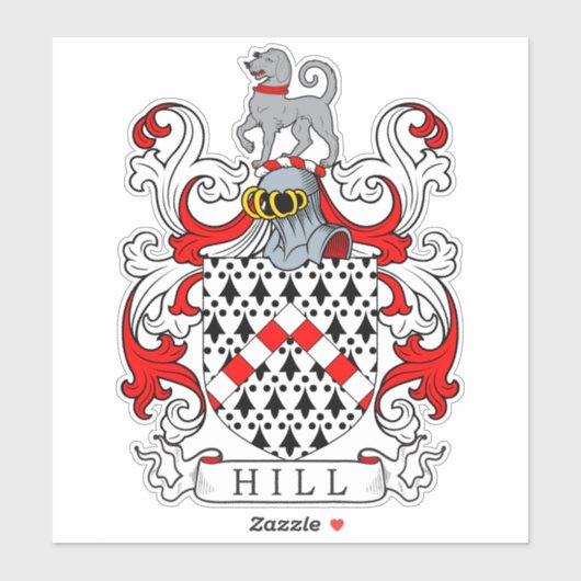 Hill Family Crest Sticker (Vel)