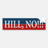 "HILL, NEE!" BUMPERSTICKER (Voorkant)