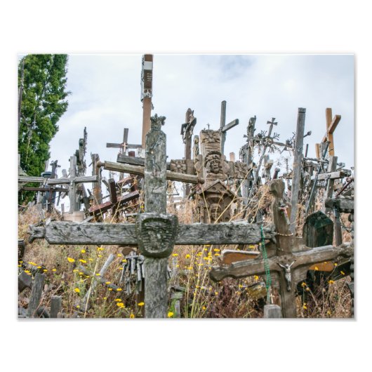 Hill of Crosses Foto Afdruk (Voorkant)