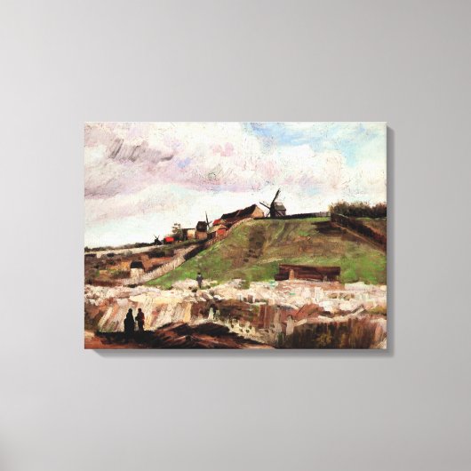 Hill of Montmartre met Quarry door Vincent van Gog Canvas Afdruk (Voorkant)