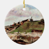 Hill of Montmartre met Quarry door Vincent van Gog Keramisch Ornament (Achterkant)