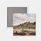 Hill of Montmartre met Quarry door Vincent van Gog Magneet (Voorkant / Achterkant)