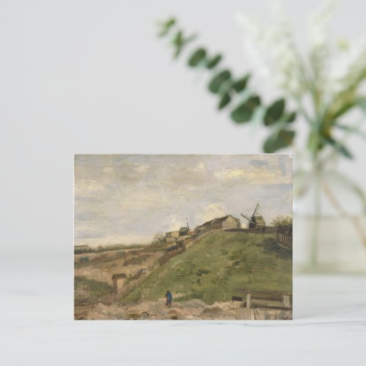 Hill of Montmartre met Stone Quarry van Van Gogh Briefkaart (Staand voorkant)