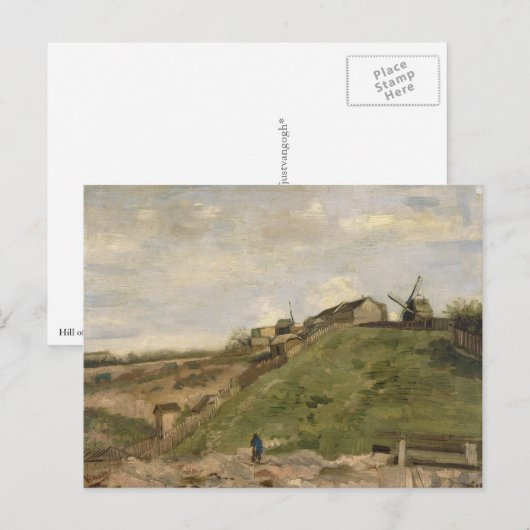 Hill of Montmartre met Stone Quarry van Van Gogh Briefkaart (Voorkant / Achterkant)