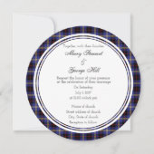 Hill Scottish Wedding Round Uitnodiging (Voorkant)