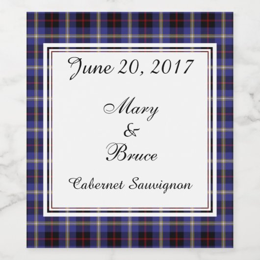 Hill Scottish Wedding Wine Label Wijn Etiket (Enkel label)