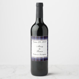 Hill Scottish Wedding Wine Label Wijn Etiket