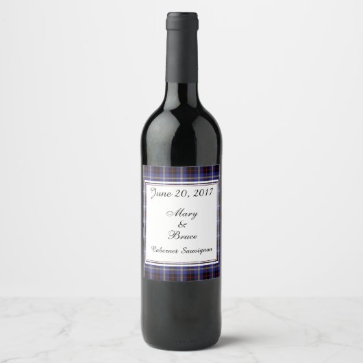 Hill Scottish Wedding Wine Label Wijn Etiket (Voorkant)