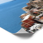Hill Side Town of Positano op de kust van Amalfi, Poster (Hoek)