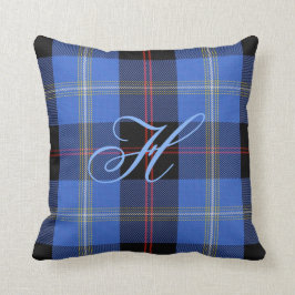 Hill Tartan Monogram Pillow Kussen