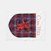 Hill Tartan Scottish Pset Lion Rampant Fleece Deken (Voorkant (Horizontaal))
