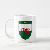 Hill Welsh Flag Shield Koffiemok (Links)