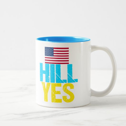 Hill Yes Modern Hillary Clinton Tweekleurige Koffiemok (Rechts)
